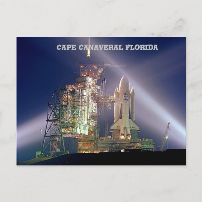 Cape Canaveral Florida Rocket Launch Postcard (Front)