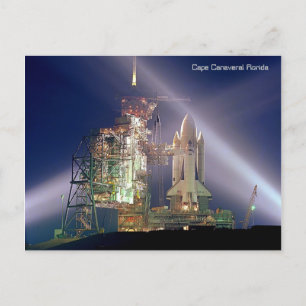 Cape Canaveral Florida Rocket Launch Postcard