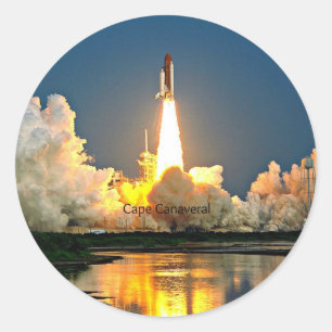 Cape Canaveral launch pad Classic Round Sticker