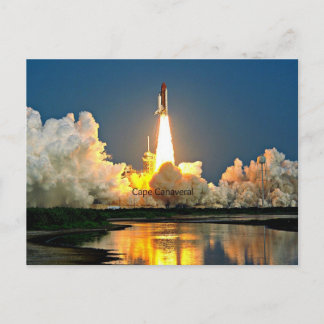 Cape Canaveral Launch Pad Labelled Postcard