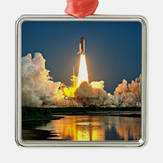 Cape Canaveral Launch Pad Metal Tree Decoration (Front)