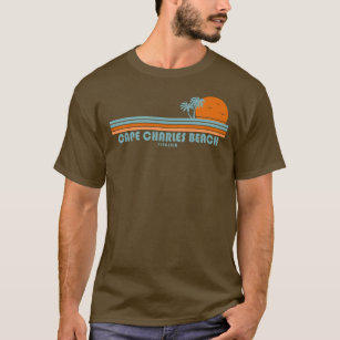 Cape Charles Beach Virginia Sun Palm Trees T-Shirt