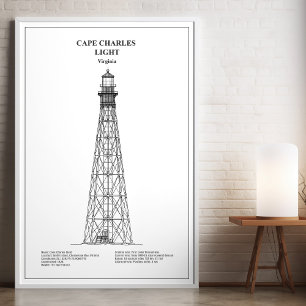 Cape Charles Lighthouse - Virginia - BD Photo Print