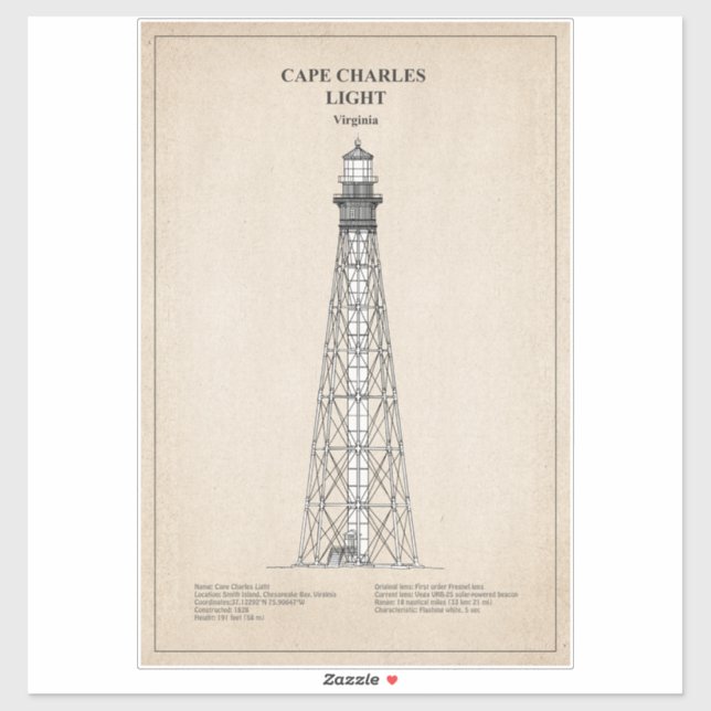 Cape Charles Lighthouse - Virginia - SBD (Sheet)