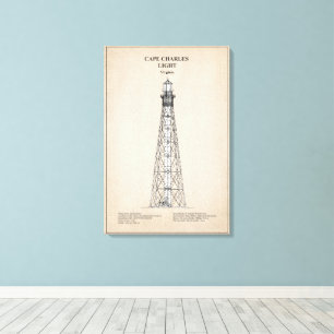 Cape Charles Lighthouse - Virginia - SBD Canvas Print
