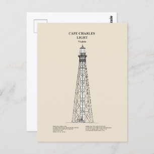 Cape Charles Lighthouse - Virginia - SBD Postcard
