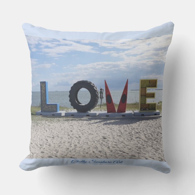 Cape Charles LOVE Outdoor  Pillow (Front)