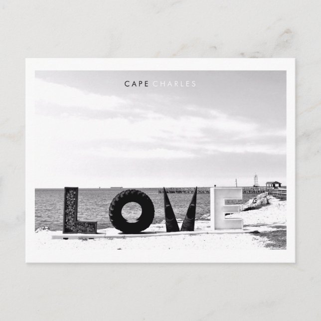 Cape Charles - Love. Postcard (Front)