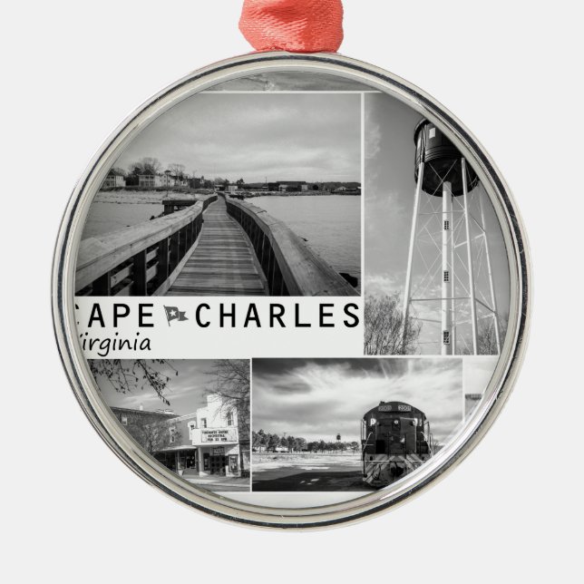 Cape Charles. Metal Tree Decoration (Front)