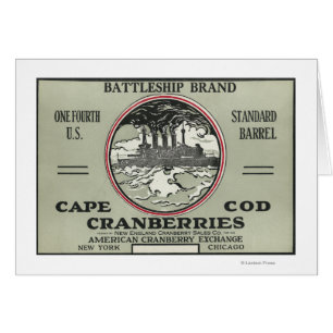 Cape Cod Battleship Brand Cranberry Label