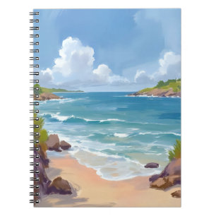 Cape Cod Beach Bay Ocean Painting Notebook