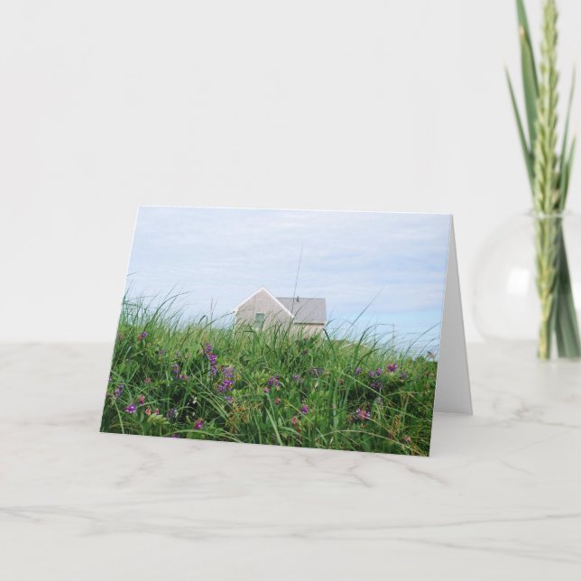 Cape Cod Beach House Note Card (Front)