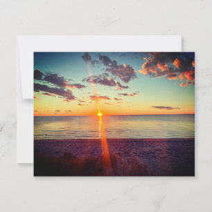 Cape Cod Beach Sunset Photo Card