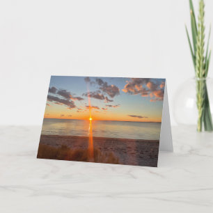 Cape Cod Beach Sunset Photo Card