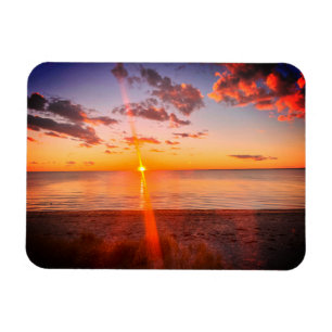 Cape Cod Beach Sunset Photo Magnet