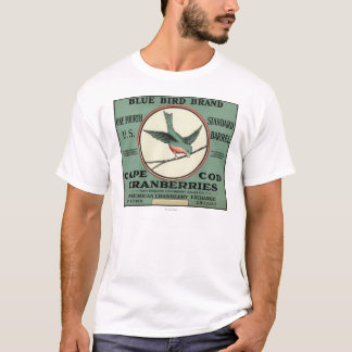 Cape Cod Blue Bird Brand Cranberry Label T-Shirt