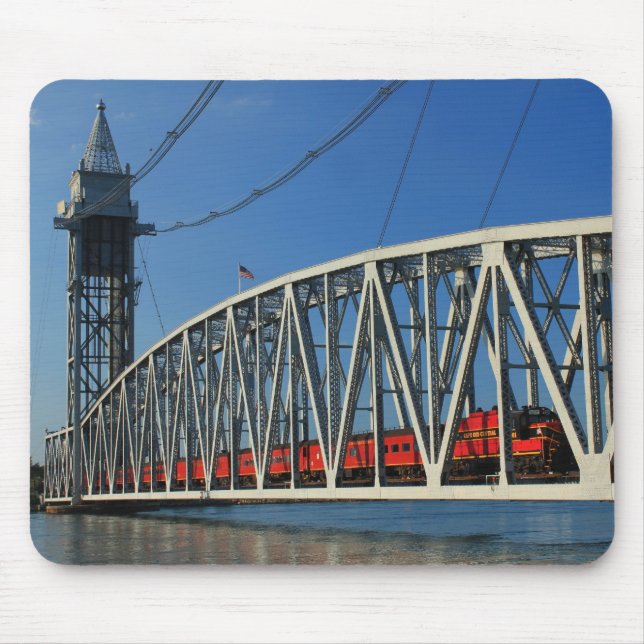Cape Cod Canal Railroad Bridge Train Mouse Mat (Front)