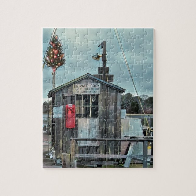 Cape Cod Christmas Harbour Gifts and Ornaments Jigsaw Puzzle (Vertical)