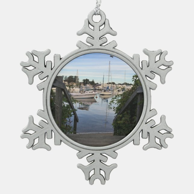 Cape Cod Christmas Ornament -- Falmouth Harbour (Front)