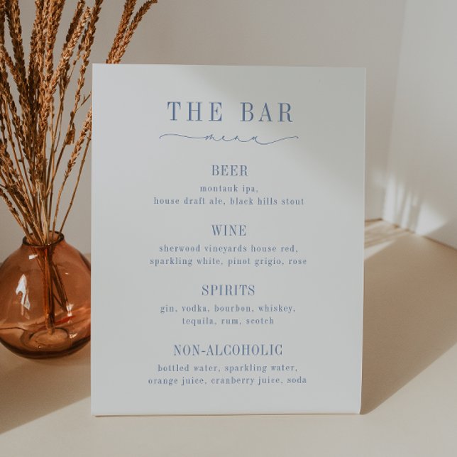 CAPE COD Coastal Blue Bar Menu List Pedestal Sign (Creator Uploaded)