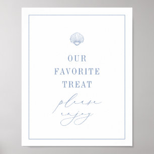 CAPE COD Coastal Blue Dessert Treat Sign