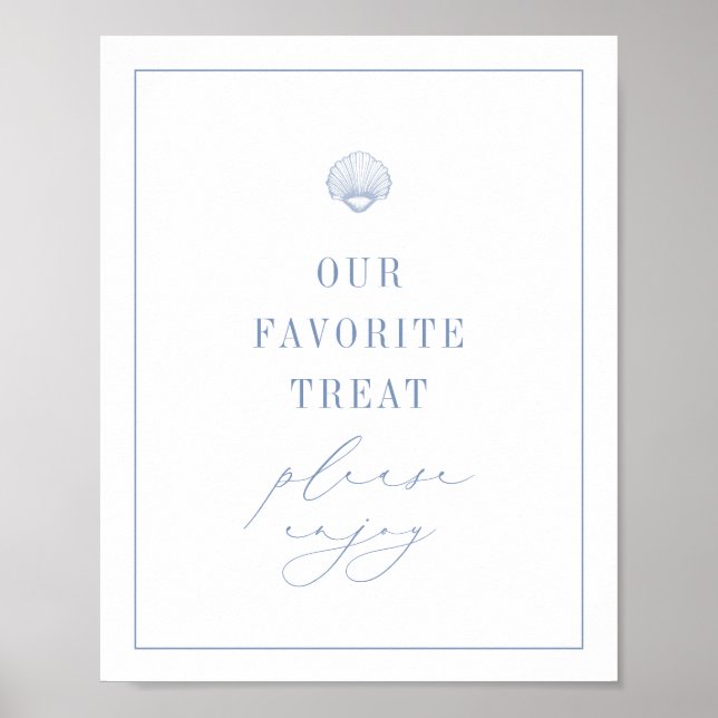 CAPE COD Coastal Blue Dessert Treat Sign (Front)