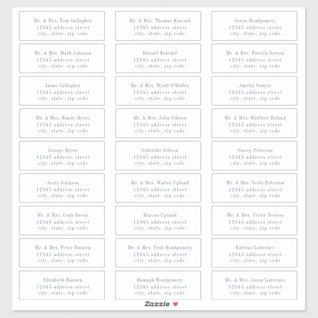 CAPE COD Coastal Blue Guest Address Labels (Sheet)