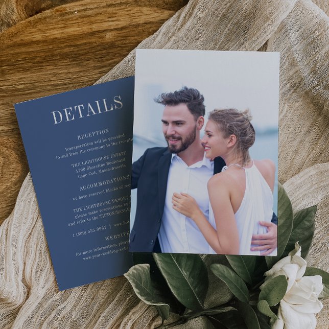 CAPE COD Coastal Wedding Details Card (Creator Uploaded)