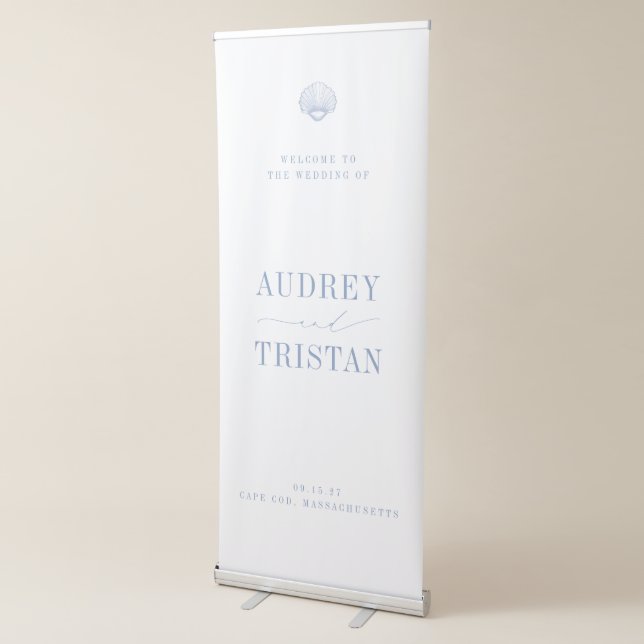 CAPE COD Coastal Wedding Welcome Retractable Banner (3/4)
