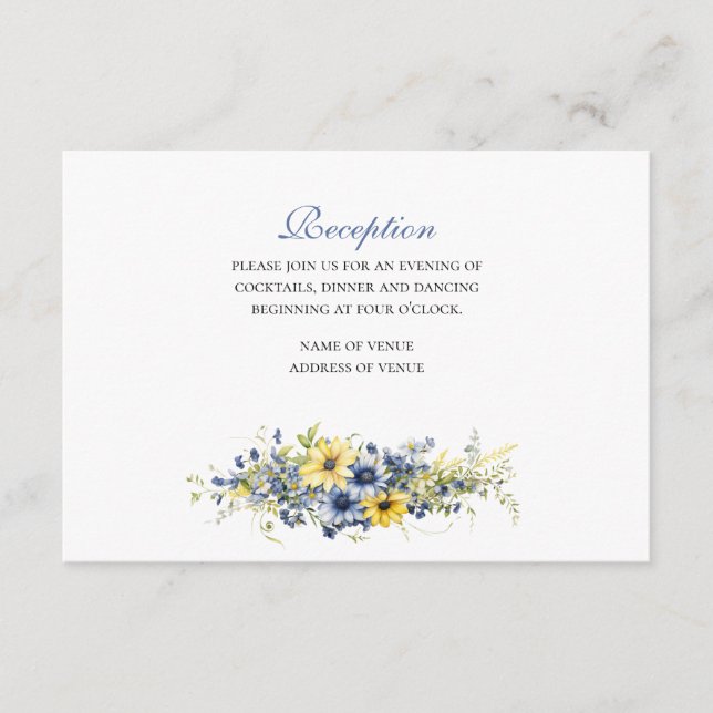 Cape Cod Garden Wedding Reception Enclosure Card (Front)