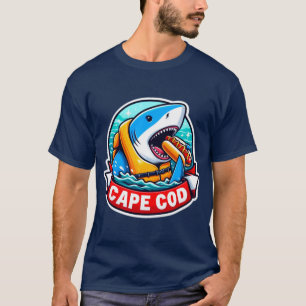 CAPE COD-GREAT WHITE EATING HOT DOG 4 T-Shirt