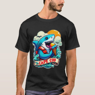 CAPE COD-GREAT WHITE EATING ICE CREAM 8 T-Shirt