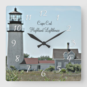 Cape Cod Highland Lighthouse   Square Wall Clock