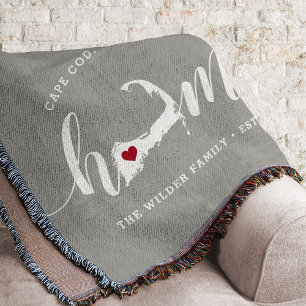 Cape Cod Home Town Personalised Throw Blanket