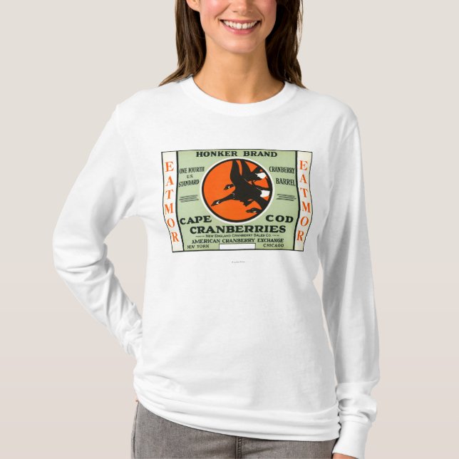 Cape Cod Honker Eatmor Cranberries Brand Label T-Shirt (Front)