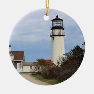 Cape Cod lighthouse Ceramic Tree Decoration