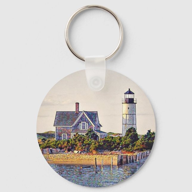 Cape Cod Lighthouse Gift Key Ring (Front)