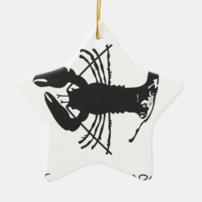 CAPE COD LOBSTER CERAMIC TREE DECORATION (Front)