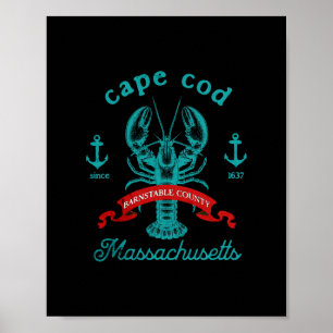 Cape Cod Ma Lobster Fishing Vintage Machusetts Sou Poster