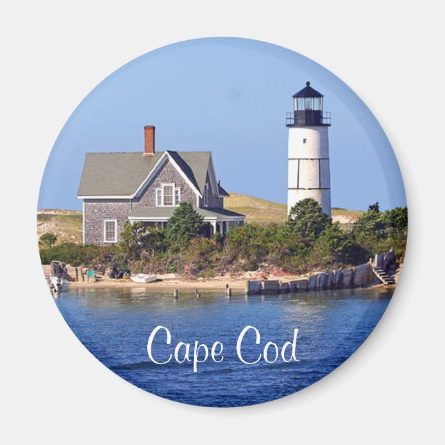 Cape Cod MA Sandy Neck Lighthouse Fridge Magnet (Front)