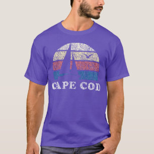 Cape Cod MA Vintage Sailboat 70s gift T-Shirt