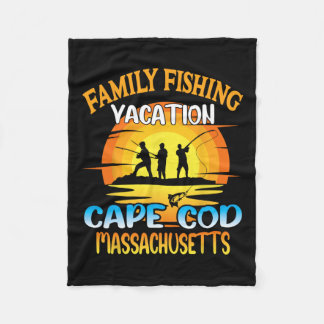 Cape Cod Machusetts Family Fishing Vacation Sunset Fleece Blanket