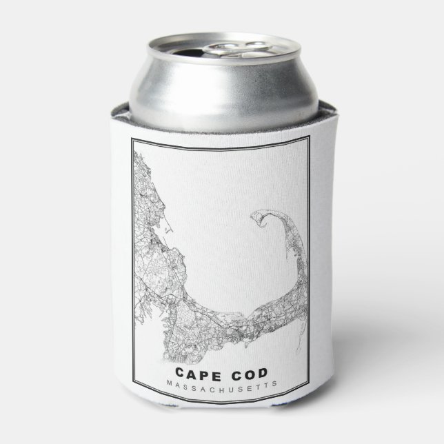 Cape Cod Map Can Cooler (Can Front)