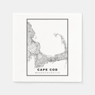 Cape Cod Map Napkin