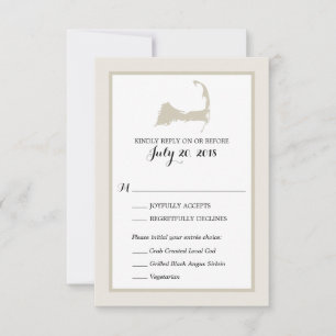 Cape Cod Map   Wedding RSVP menu