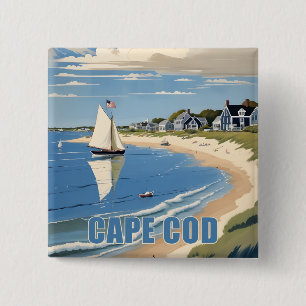 Cape Cod Massachusetts 15 Cm Square Badge