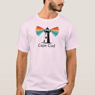 Cape Cod Massachusetts Lighthouse Rainbow T-Shirt