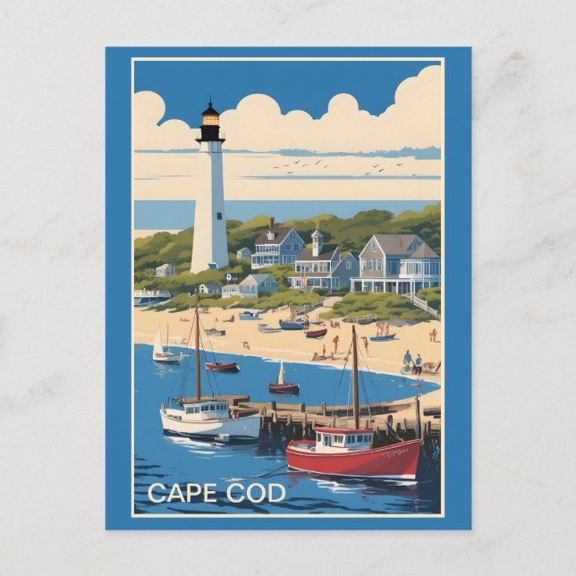 Cape Cod Massachusetts Postcard (Front)