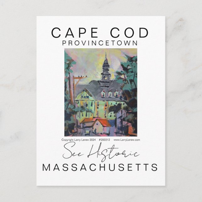 CAPE COD MASSACHUSETTS SCENIC TRAVEL POSTER POSTCARD (Front)
