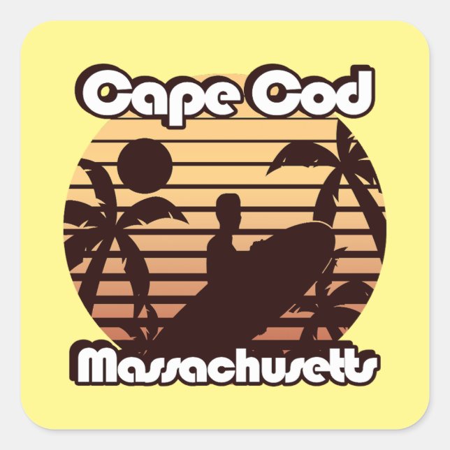 Cape Cod Massachusetts Square Sticker (Front)